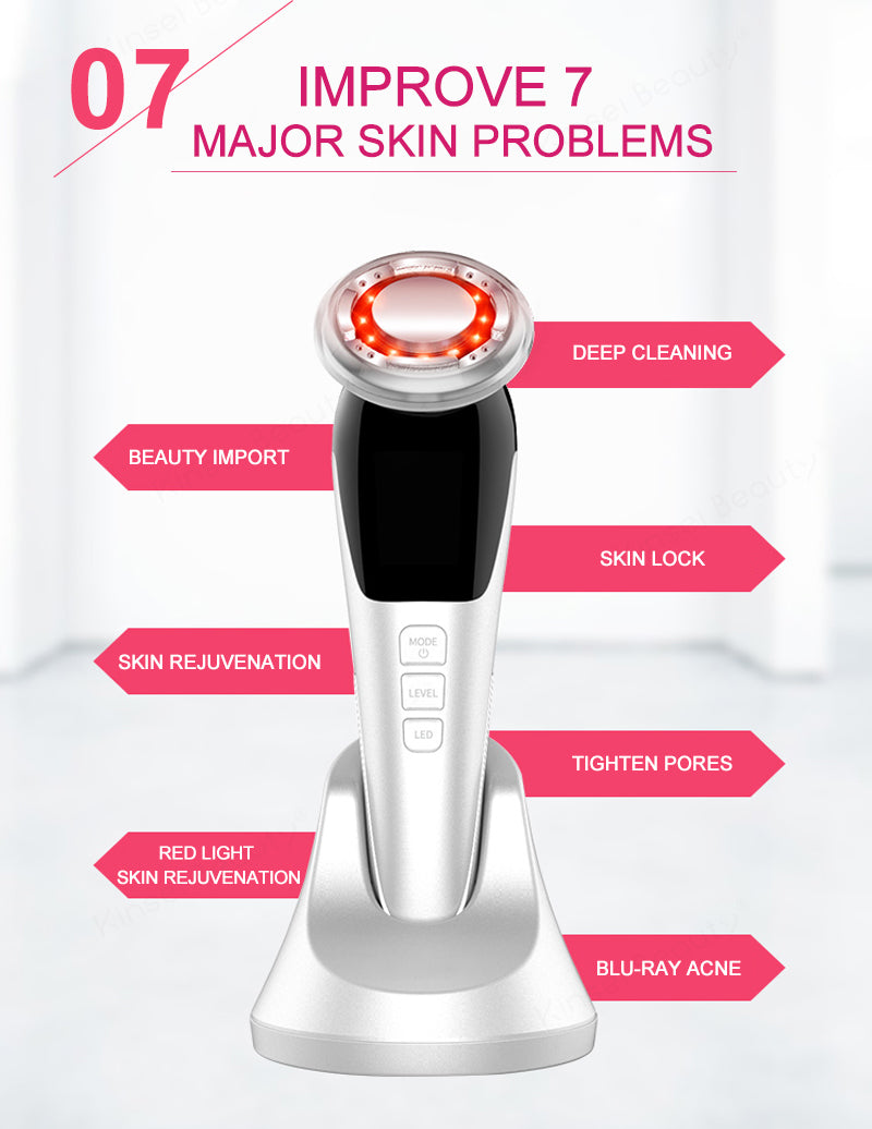 Hot and cold light beauty instrument