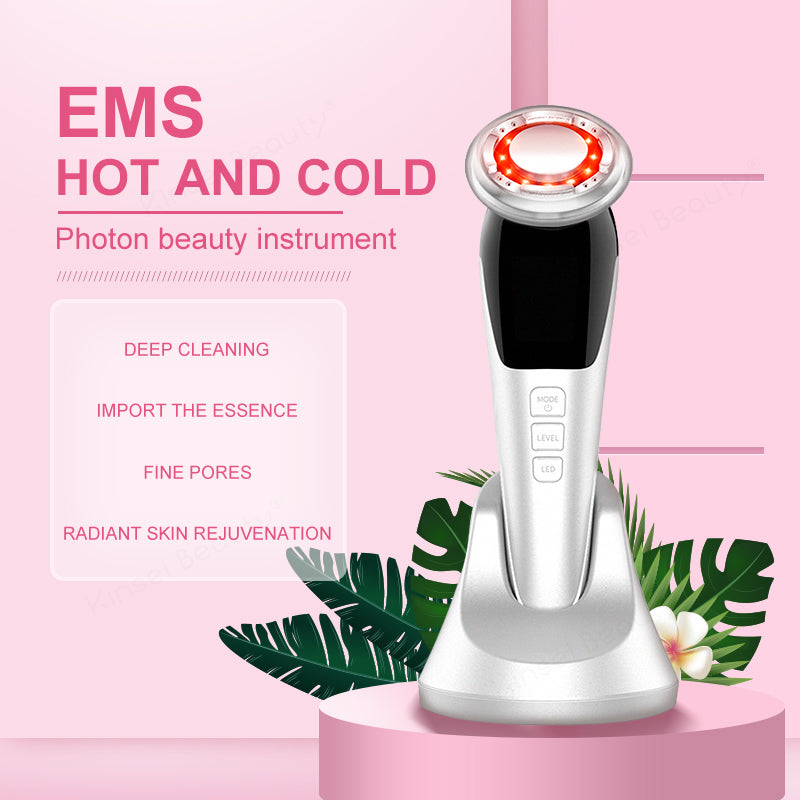 Hot and cold light beauty instrument